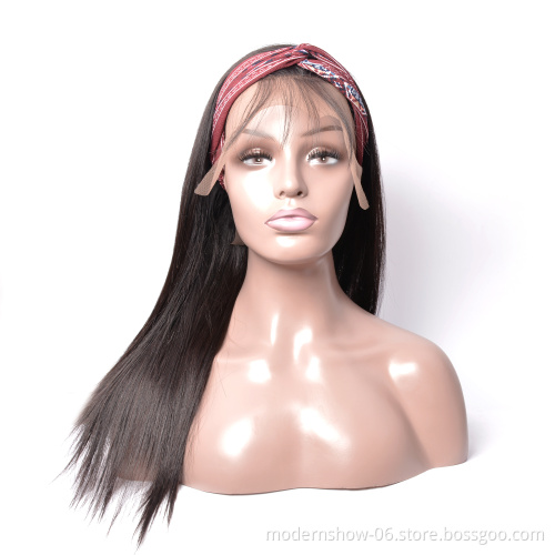 Modern Show Swiss Lace Front Wig Wholesale Brazilian Human Hair Wig With Pre Plucked Virgin Full Lace Wigs For Black Women